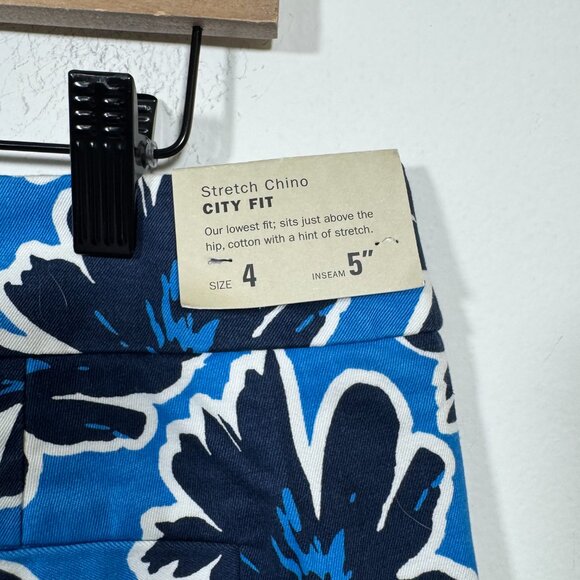 J Crew Womens Floral Stretch Chino Shorts sz 4 City Fit  Tropical Preppy NEW - Picture 4 of 5